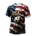 thumbnail image 2 of USA Soccer Men's Shirts 2026 Country Team Crewneck Short Sleeve Fan International Football Shirt Loose Fit Fashion Jerseys for Men, 2 of 5