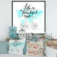 thumbnail image 2 of Designart 'Life Is A Beautiful Ride With Bicycle' Traditional Framed Canvas Wall Art Print, 2 of 5