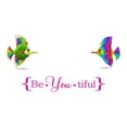 thumbnail image 2 of Be You Tiful Stained Glass Angel Fish Decals Stickers Beautiful Crown Prince Unicorns Royalty Sweet Dreams For Mirror Decorating Holiday Gift Ideas Bedroom Wall Decal Sticker - Size: 10 In X 5 In, 2 of 5
