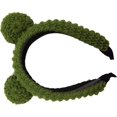 thumbnail image 5 of Divertida diadema de rana, diademas tejidas a ganchillo, bonita envoltura para la cabeza para fiesta, tocado para disfraz, accesorios elásticos para el cabello, 5 of 5