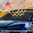 thumbnail image 6 of Xixirimido Windshield Sunshade for Car Foldable Front Window Cover Sun Shade Sun Visor Block UV Rays Universal Fit Automotive Accessories, Black Cat, 6 of 8