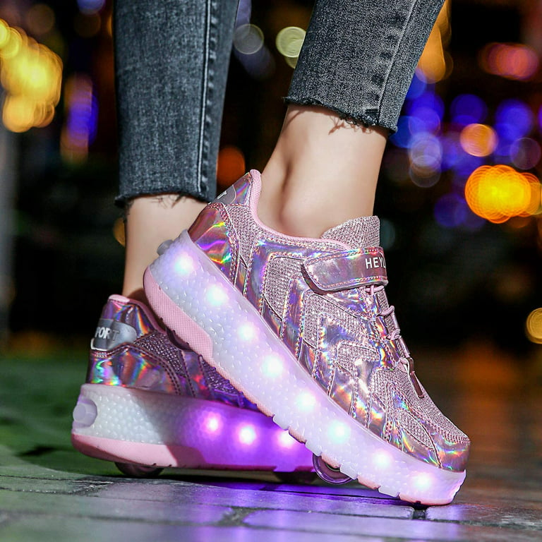 Led Roller Shoes Girls Boys Kids Flashing Wheels Rollers Sneakers Sports  Shoes
