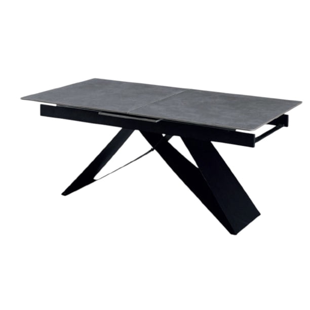 Mesa de Comedor Expandible Váríxa Stone Gris – Mesa Moderna Extensible, Cubierta Tipo Piedra, Diseño Contemporáneo y Resistente
