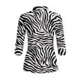 thumbnail image 3 of Uorisanigo Zebra Prin Womens Golf Shirt Quick Dry Casual Women's 3/4 Sleeve Athletic Golf Shirts Quarter Zip Workout Tops Soft Comfortable Tennis Tops Workout Sports Size S, 3 of 7