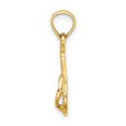 thumbnail image 3 of Auriga Fine Jewelry 14K Yellow Gold Myrtle Beach Single Flip-Flop Charm Pendant for Women (L-18.2 mm,W-5.3 mm), 3 of 6