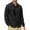 Black, variant on Men's Sun Protection Fishing Shirts Long Sleeve Travel Work Shirts for Men UPF50+ Button UP Shirts with Zipper Pockets Dark Grey XL