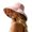 Pink, variant on Summer Sun Hat for Women Floral Print Reversible Wide Brim Hat Sun Protection Cap