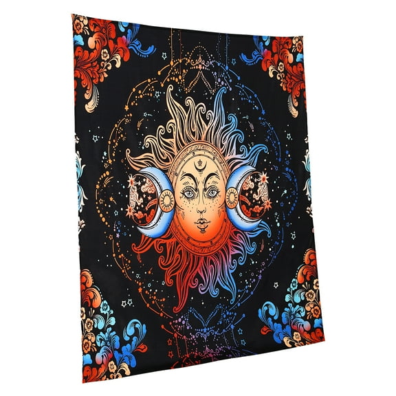 KFFKFF Celestial Tapestry, Enigmatic Flower Design Wall Hanging, Retro Wall Cover for Home Decor, Appropriate for Bedroom, Lounge, Dormitory (50.39 x 57.87 inches)