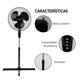 thumbnail image 4 of Ventilador de Piso Pedestal Abanico Oscilatorio Tres Velocidades 16 Pulgadas Altura Ajustable TTout appliances, 4 of 9