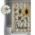 thumbnail image 3 of Sunflower Shower Curtains for Bathroom Waterproof Fabric Bath Curtains Decor Bath Tub Curtain Country Rustic Flower Plant Brown Farmhouse Decorative Shower Curtain Sets with 12 Hooks, 72x72 Inch, 3 of 6