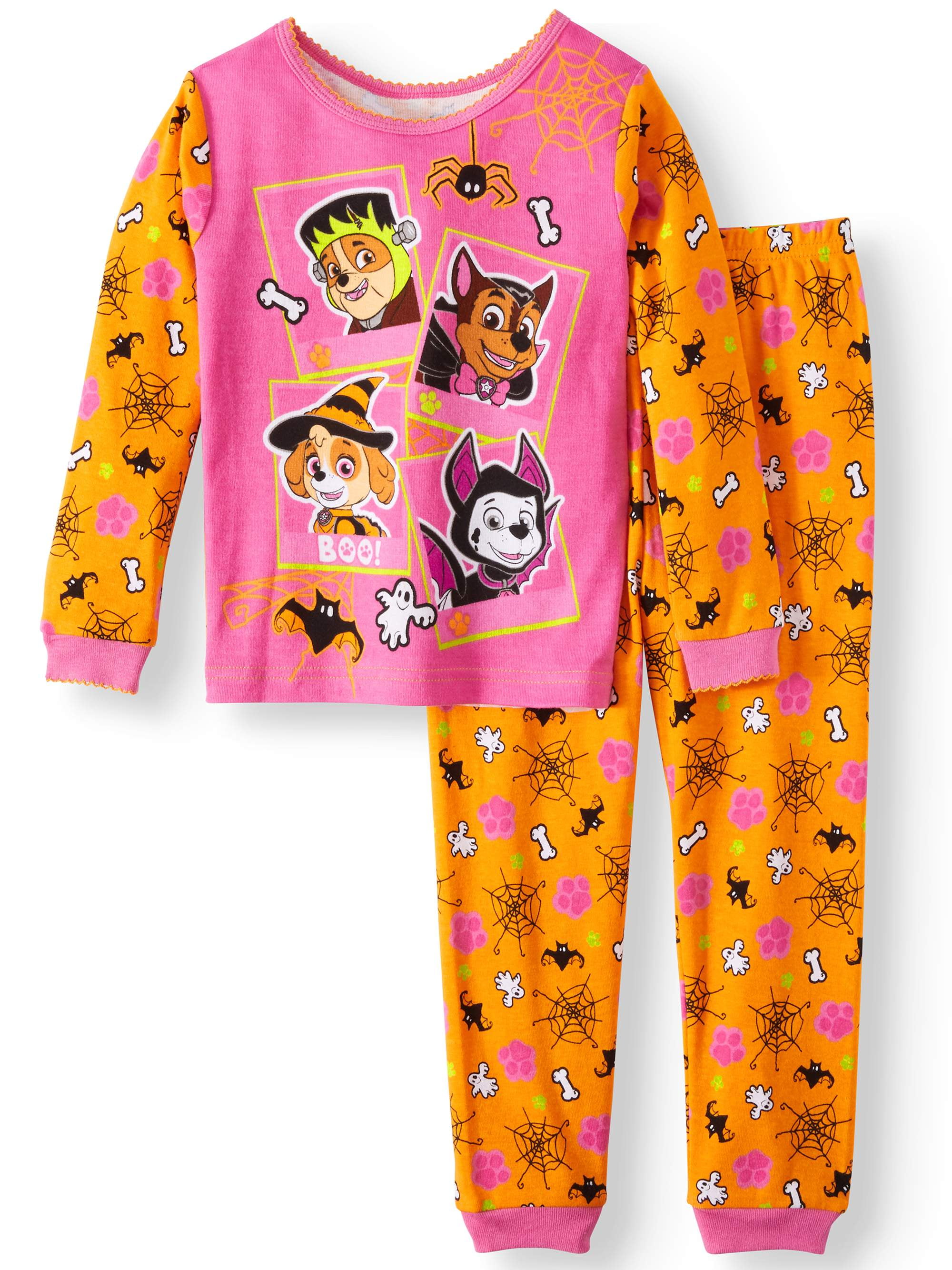 Halloween Glow-in-the-Dark Cotton Tight Fit Pajamas, 2-piece Set (Toddler Girls)