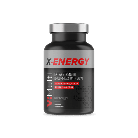ViMulti X-Energy. Energy Support & Adrenal Fatigue Supplement. Reduce CFS with a Vitamin B Complex Comparable to Liquid Energy Drinks. Provides Natural Energy and Rated Best Vitamins for (Best Natural Teas To Drink)