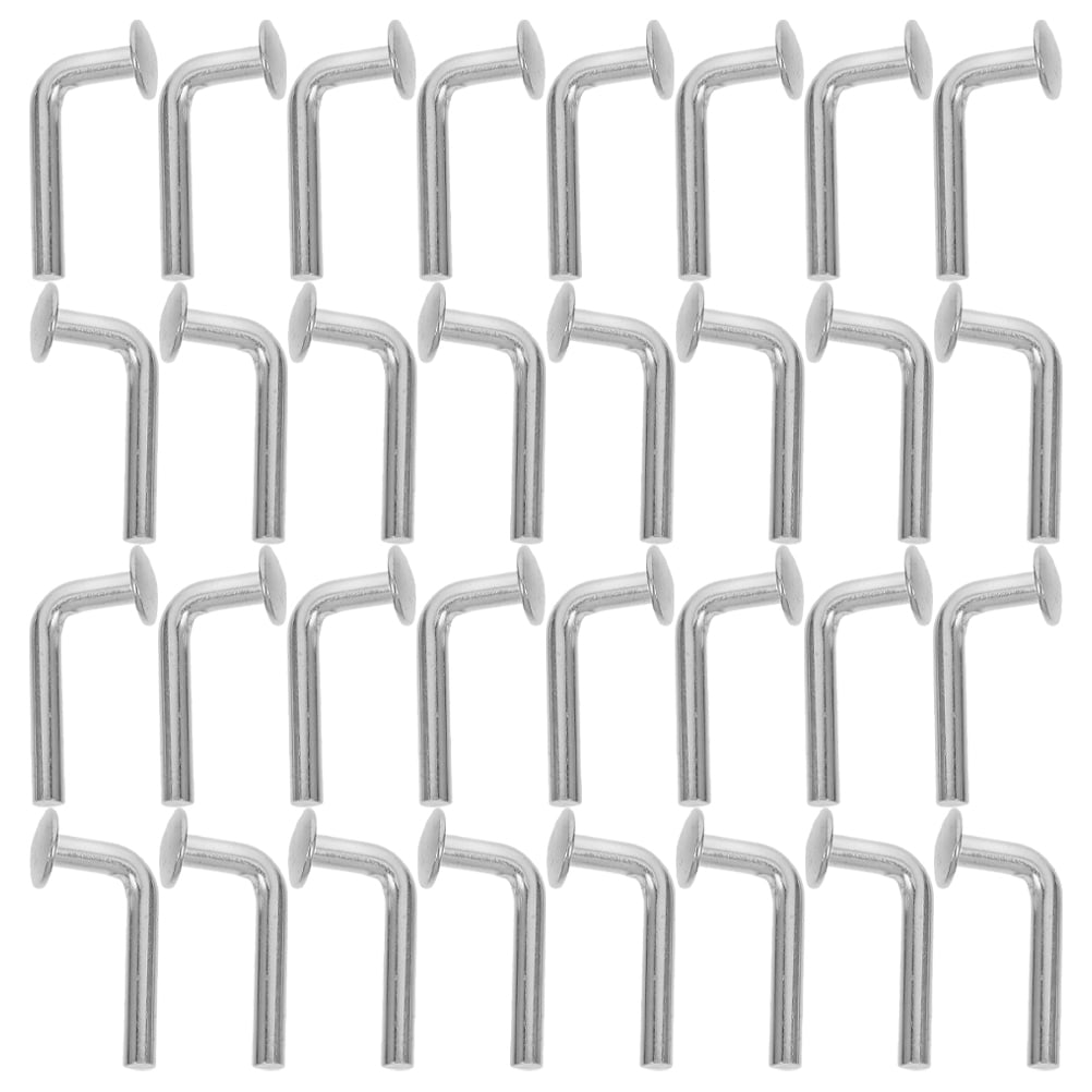 Masteelf 100pcs Iron Galvanized Safety Bolt for Pallet Racking L-Shaped Drop Pin for Warehouse Home DIY Pallet Racks Shelving Units