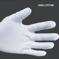 thumbnail image 5 of 24Pieces/12 Pairs White Labor Insurance Cotton Cloth Thin Etiquette Wenwan Quality Inspection Gloves (XL), 5 of 6