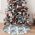 thumbnail image 5 of Sikiie Flowers and Butterflies 30-48 inches {designName} Print Christmas Tree Skirt Snowman Xmas Tree Skirt with Edge Christmas Decorations for Holiday Party36", 5 of 7