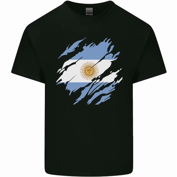 Torn Argentina Flag Argentinian Day Football Mens Womens S-5XL T-Shirt