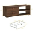 thumbnail image 2 of Gymax TV Stand Entertainment Media Center Console for TV's up to 55'' w/Drawers Walnut, 2 of 10
