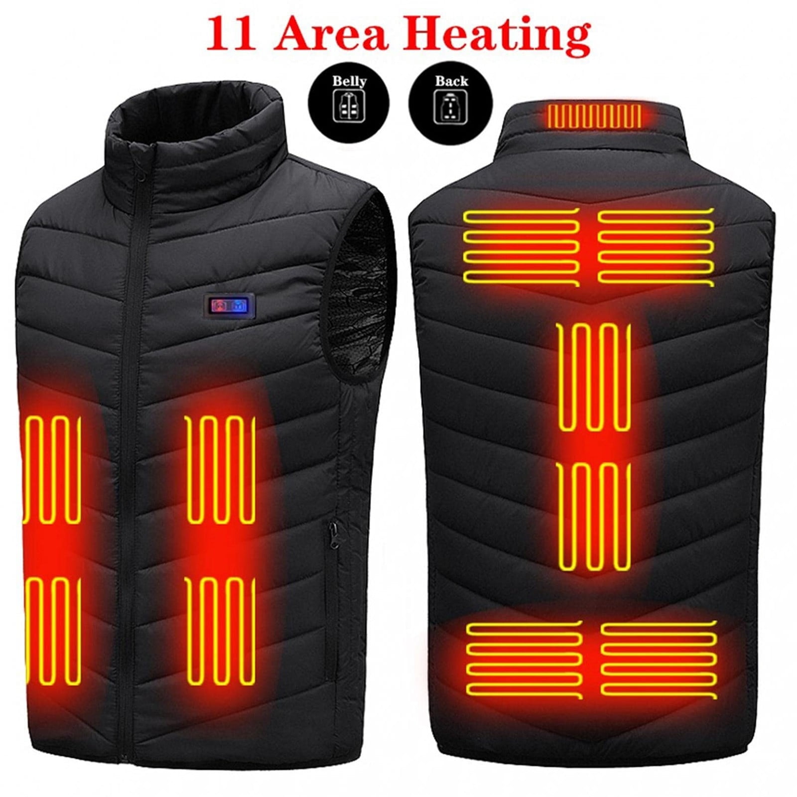 drppepioner Gilet Chauffant Grande Taille pour Hommes et Femmes Gilet Chauffant a Double Controle Veste Chauffante d Hiver Walmart