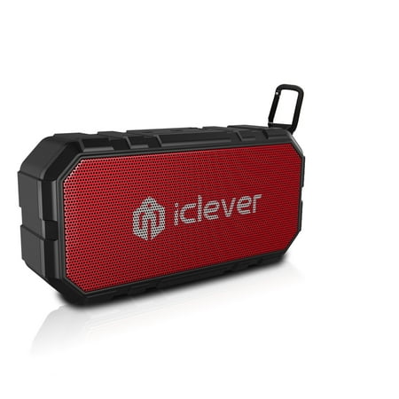 Bluetooth Speaker Microphone 10w iClever Portable Bluetooth Speaker with Mic, Louder Volume 10W with Clip, Ideal for Hiking, Camping ()