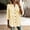 Yellow, variant on Women's Plaid V Neck Button Down Shirt 3/4 Sleeve Pleated Hem Casual Blouse Soft Breathable Loose Fit Fashion Top for Spring Summer Yellow