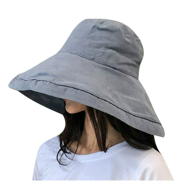 CEHVOM Women Japanese Foldable Solid Color Leides Fisherman Hat Elegant  Beach Hat 