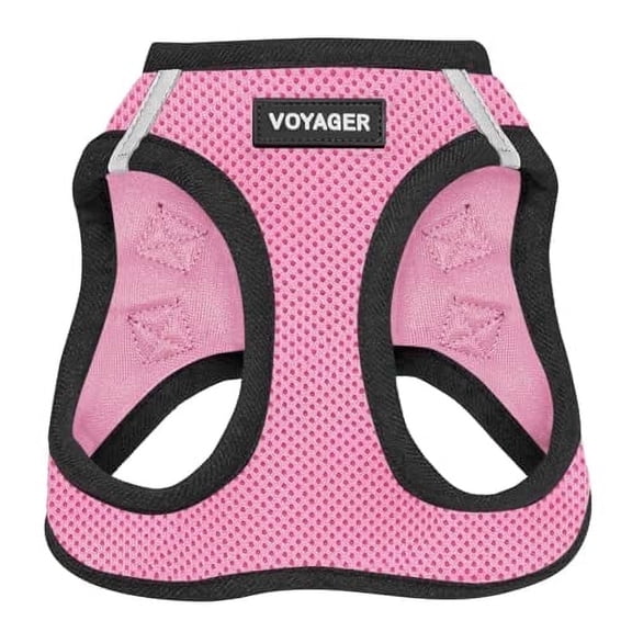 Best Pet Supplies - Voyager Step-in Air Pet Harness - All Weather Mesh - Pink/Black Trim, XXXS