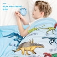 thumbnail image 2 of Dinosaur Print Blanket for Boys Girls, Soft Kid Throw Blanket, Lightweight Flannel Fleece Blanket for Teens Adult, Cozy Plush Blanket for Bed Sofa Couch Camping Twin Size (Dinosaur, 60"x80"), 2 of 6