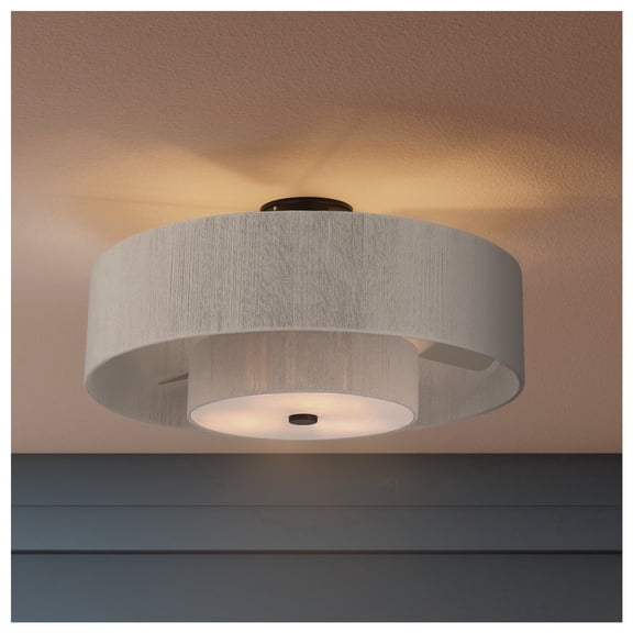 Hunter 30 inch Brookside Matte Bronze Fandelier Ceiling Fan with LED Light Kit and Handheld Remote