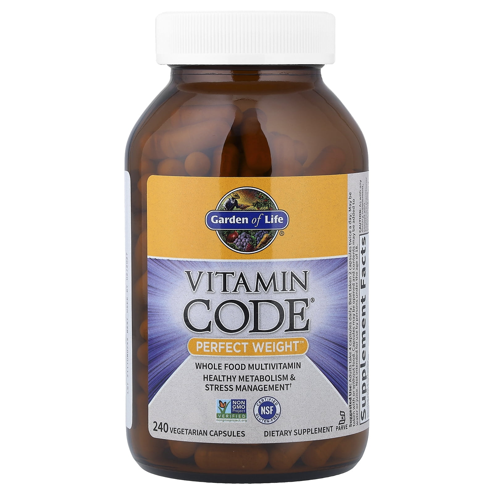 Garden of Life Vitamin Code, Perfect Weight, 240 Vegetarian Capsules