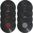 thumbnail image 1 of 8Pcs Vinyl Record Wall Stickers Decorative Vinyl Record Decals Artistic Vinyl Record Wall Ornaments, 1 of 2