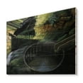 thumbnail image 2 of Designart 'Old Watermill In Green Nature Landscape' Lake House Print on Natural Pine Wood, 2 of 5