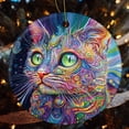 thumbnail image 4 of Gifts for Cat Lovers Christmas Ceramic Ornament Lovely Multicolor Cartoon Cats Christmas Ornament Keepsake Ornament for Christmas Tree for Family Friend, 4 of 5