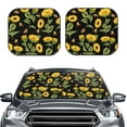 thumbnail image 2 of Kll Bees And Sunflowers Windshield Sun Shade 2-Piece Foldable Car Front Window Sunshade For Most Sedans Suv Truck - Auto Sun Blocker Visor Protector Blocks Max Uv Rays - Large, 2 of 7