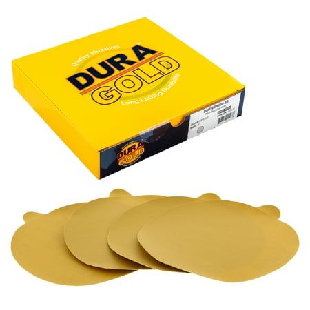 

Dura-Gold - Premium - 500 Grit 6 Gold PSA Self Adhesive Stickyback Sanding Discs for DA Sanders - Box of 50 Sandpaper