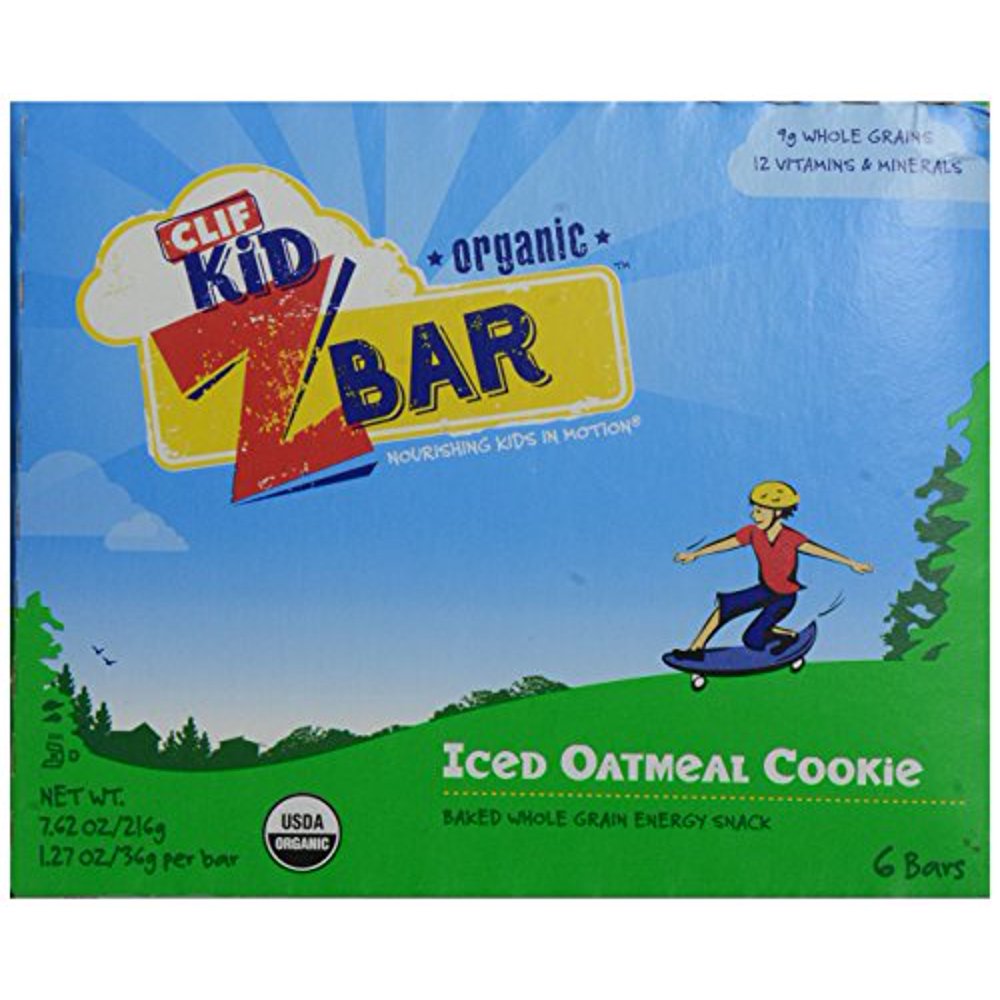 Clif Kid Zbar Organic Iced Oatmeal Cookie Energy Bar, 7.62 Ounce box
