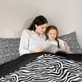 thumbnail image 5 of Homewish Teens Leopard Print Bedding Comforter Set, Fashion Polkadots Twin Comforter Sets, Black White Abstract Reversible Bedding Set, Ultra Soft Bedroom Decor, 2 Pieces, 5 of 8