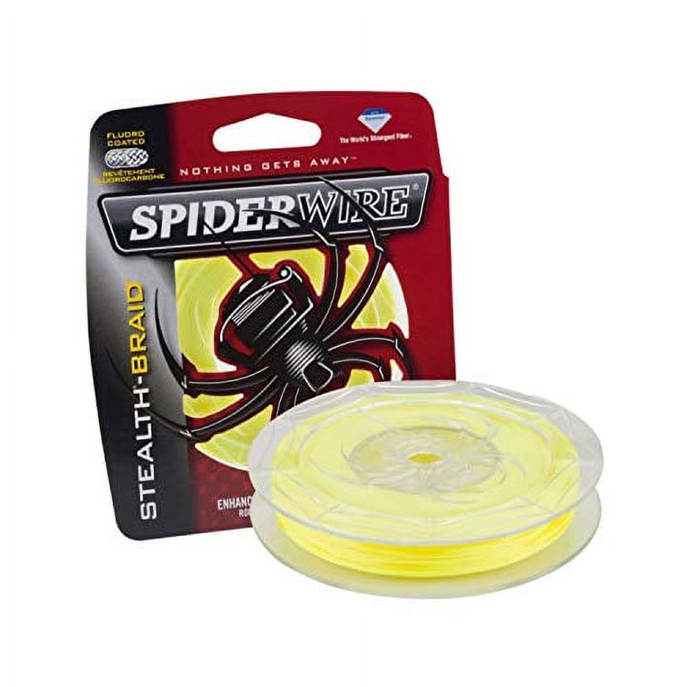 SpiderWire Stealth® Braid Fishing Line, Hi-Vis Yellow, 6 lb