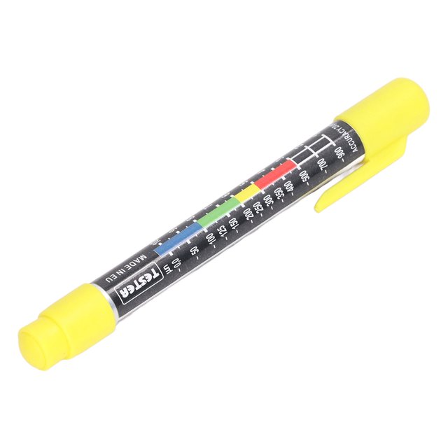 Auto Body Damage Detector, Simple Operation Tip Quick Testing High Accuracy Paint Thickness Waterproof for Vehicles