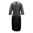 thumbnail image 4 of Women's Plus Elegant Vintage Dress Lace Sleeve Crewneck Stretchy Bodycon Pencil Dress Sexy Cocktail Party Midi Dress, 4 of 6