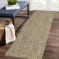 thumbnail image 1 of 2x6 Washable Runner Rugs for Hallways Modern Braided Pattern Printed (Not Weave) Rug Non-Slip Low Pile Modern Home Decor Rugs Carpet Runners for Bedroom Entryway Kitchen, Linen Brown, 1 of 7