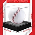 thumbnail image 2 of 2 Pcs Upgraded Baseball Display Case, With Black Base Baseball Holder Display Case, UV Protected Acrylic Cube Baseball Holder Square Clear Box, Memorabilia Autograph Display Ball - Fits Official Size, 2 of 6