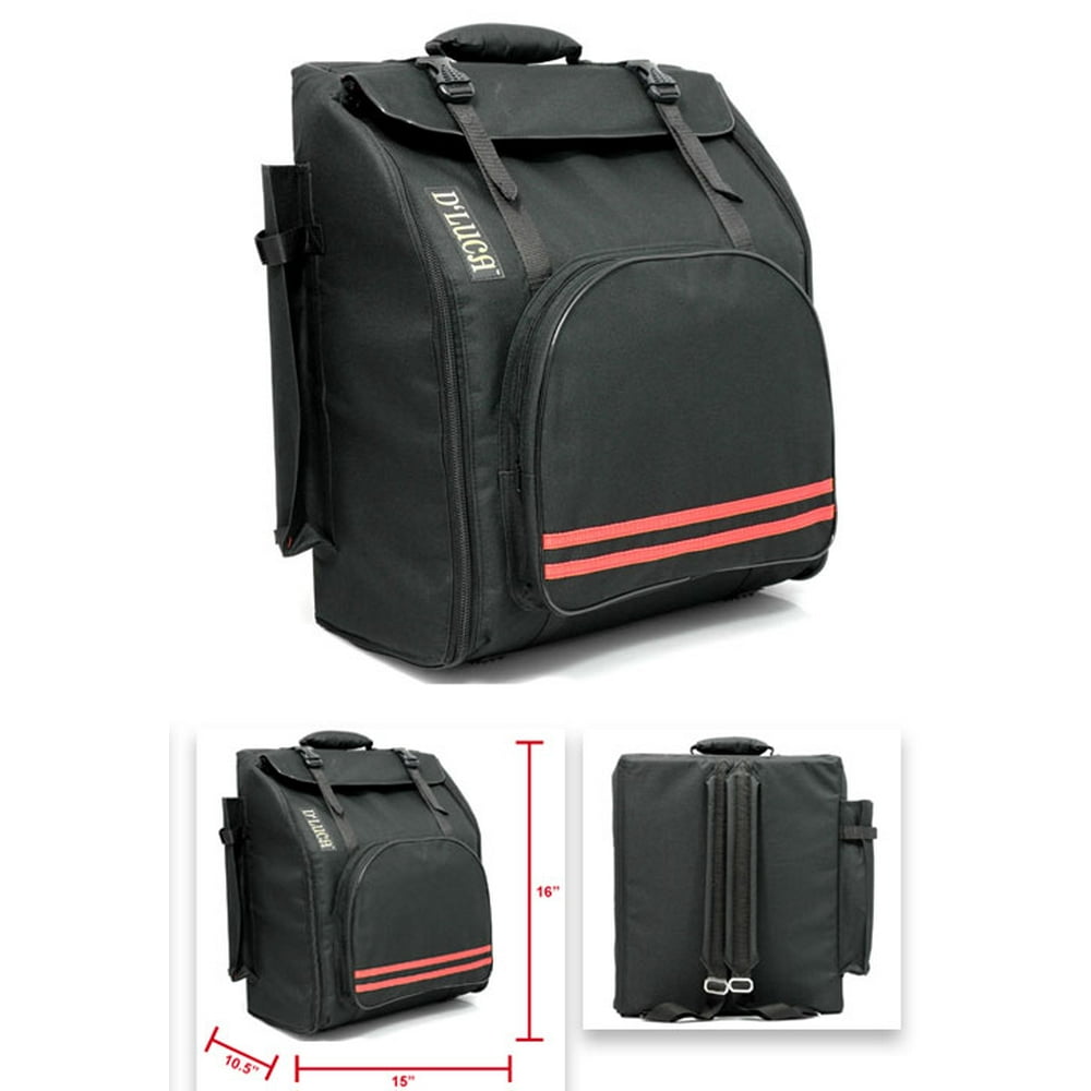 D'Luca Heavy Duty Waterproof Accordion Gig Bag 12 Bass Accordions, 1,2