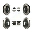 thumbnail image 1 of Transit Auto Front Rear Coated Drilled Slotted Disc Brake Rotors and Semi-Metallic Pads Kit for Car Ford Escape KDS-100304, 1 of 11