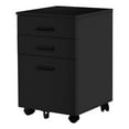 thumbnail image 1 of Monarch Specialties Classeur - 3 Tiroirs De Rangement / 2 Roulettes À Verrou - 24 "H - Noir, 1 of 4