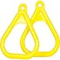thumbnail image 3 of Swing Set Stuff Bagues Trapèze en Plastique avec Autocollant Logo SSS, Jaune, 3 of 3
