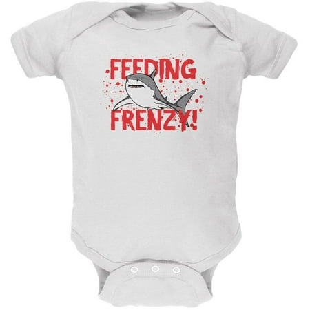 

Shark Bloody Feeding Frenzy Soft Baby One Piece White 18-24 M