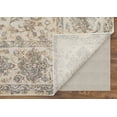 thumbnail image 3 of Feizy Celene Traditional Bordered, Ivory/Tan/Gray, 1'6" x 1'6" Swatch Sheen Casual Floral & Botanical Design Carpet for Living Dining Bed Room, 3 of 8