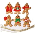 thumbnail image 1 of 6 Pieces Gingerbread Man Christmas Decorations, Gingerbread Man Christmas Tree P, 1 of 5