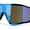 Black Blue Mirror, variant on Mens Color Mirror Aerodynamic Block Shield Lens Plastic Sport Sunglasses Black Silver Mirror