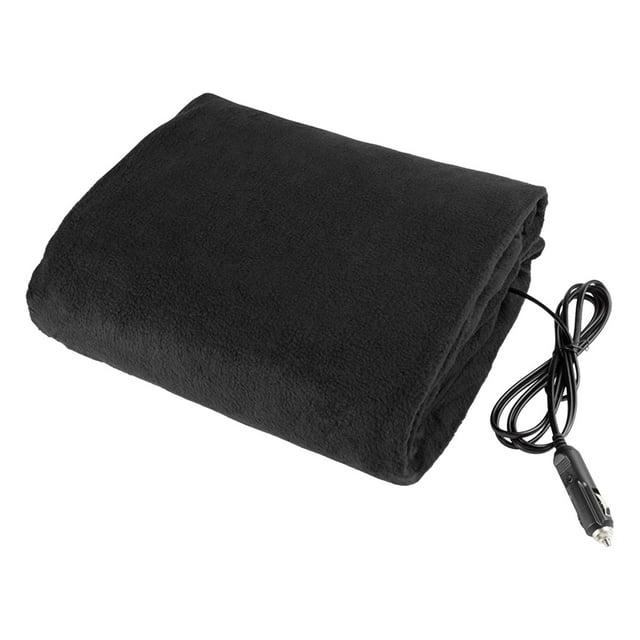 Riforla 12V Car Blanket Vehicle Heating Blanket Portable Heating Pad with Temperature Control Warming Blanket for Auto Use Black